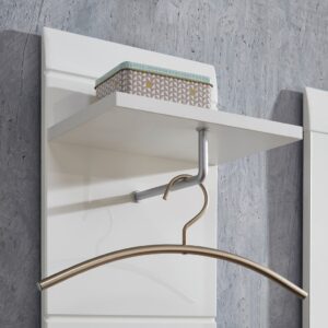 Vešiakový panel 3526-84 GW-ADANA v bielej farbe (polica a kovová tyč)