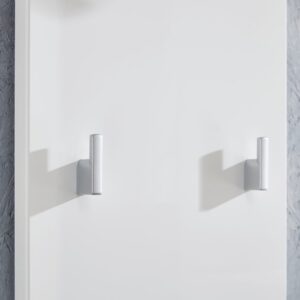 Vešiakový panel 3526-84 GW-ADANA v bielej farbe (okrúhle plastové háčiky na oblečenie)