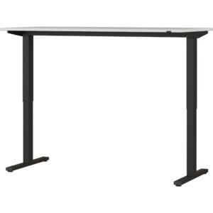 Písací stôl 4242-581 v svetlosivej farbe s čiernym kovovým rámom а elektrickým výškovým nastavením (na najvyššom bode 120 cm)