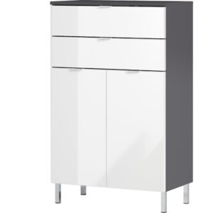 Komoda 8531-569 GW-MAURESA, korpus v grafitovej farbe, fronty v bielej farbe