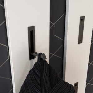 Vešiakový panel 3728-84 v bielej farbe (pohľad do interiéru)