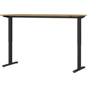 Písací stôl 4244-582 v dekore dub grandson s čiernym kovovým rámom а elektrickým výškovým nastavením (na najvyššom bode 120 cm)
