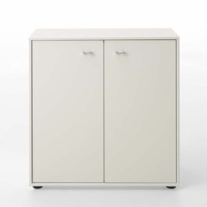 Komoda s dvierkami WESTSIDE (WIEMANN, Nemecko), korpus a dvierka v bielej farbe (pohľad spredu)