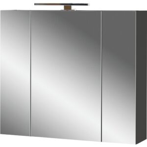 Zrkadlová skrinka 2754-547 v grafitovej farbe, integrované osvetlenie LED