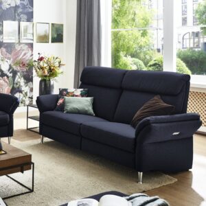 Modulárna sedačka s funkciou relax, tmavomodrá látka, od WESTFALEN (Nemecko)