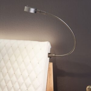 LED lampa k posteli LIVORNO na ohybnom ramene v bridlicovej farbe
