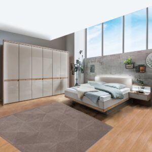 Spálňová zostava BARCELONA vo svetlom štýle a dekore dub bianco